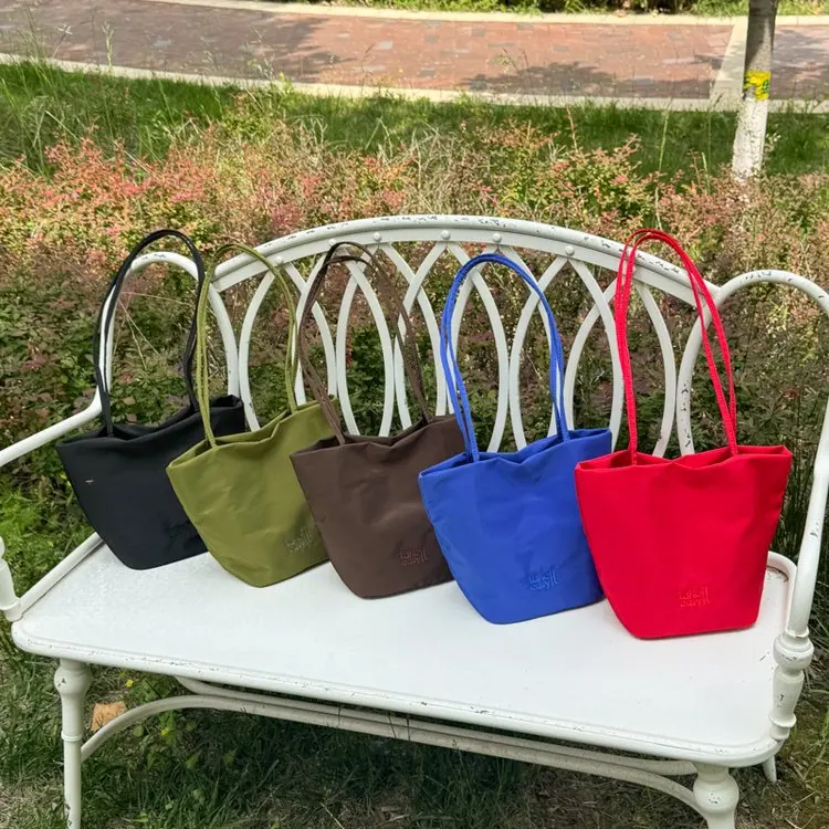 Women's Casual Solid Color Nylon Mini Tote Bag , Lightweight Shoulder Bag for Daily Use, Work, Travel, and Casual Errands 6