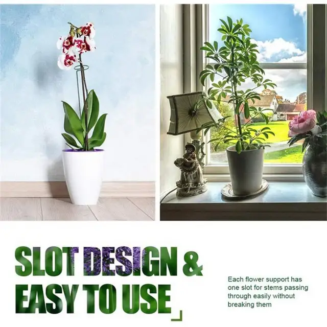 12 db Kerti Növényi Ágak Vas Növény Oszlop Virágtartótartó Rúd Növények Támogatott Piplek 40 Cm -Re Megakadályozzák A Leesést - Image 6