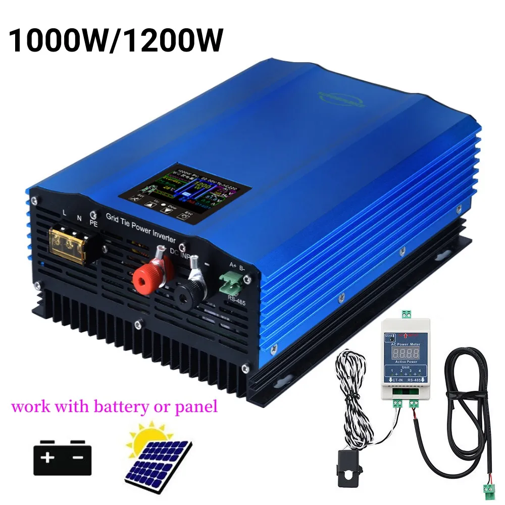 1000W 1200W Mppt Solar Pv Grid Tie Power Inverter Funzione Di Limitazione Della Potenza Automatica App Pv/Batteria/Dc Power Supply