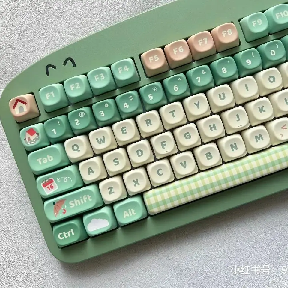 Hiking Xoa Teclado Mecânico Bonito Keycaps Presente Quadrado Térmico Sublimação Incluir 2.25 u 2.75u para Alice 132 Chaves go - Imagem 6