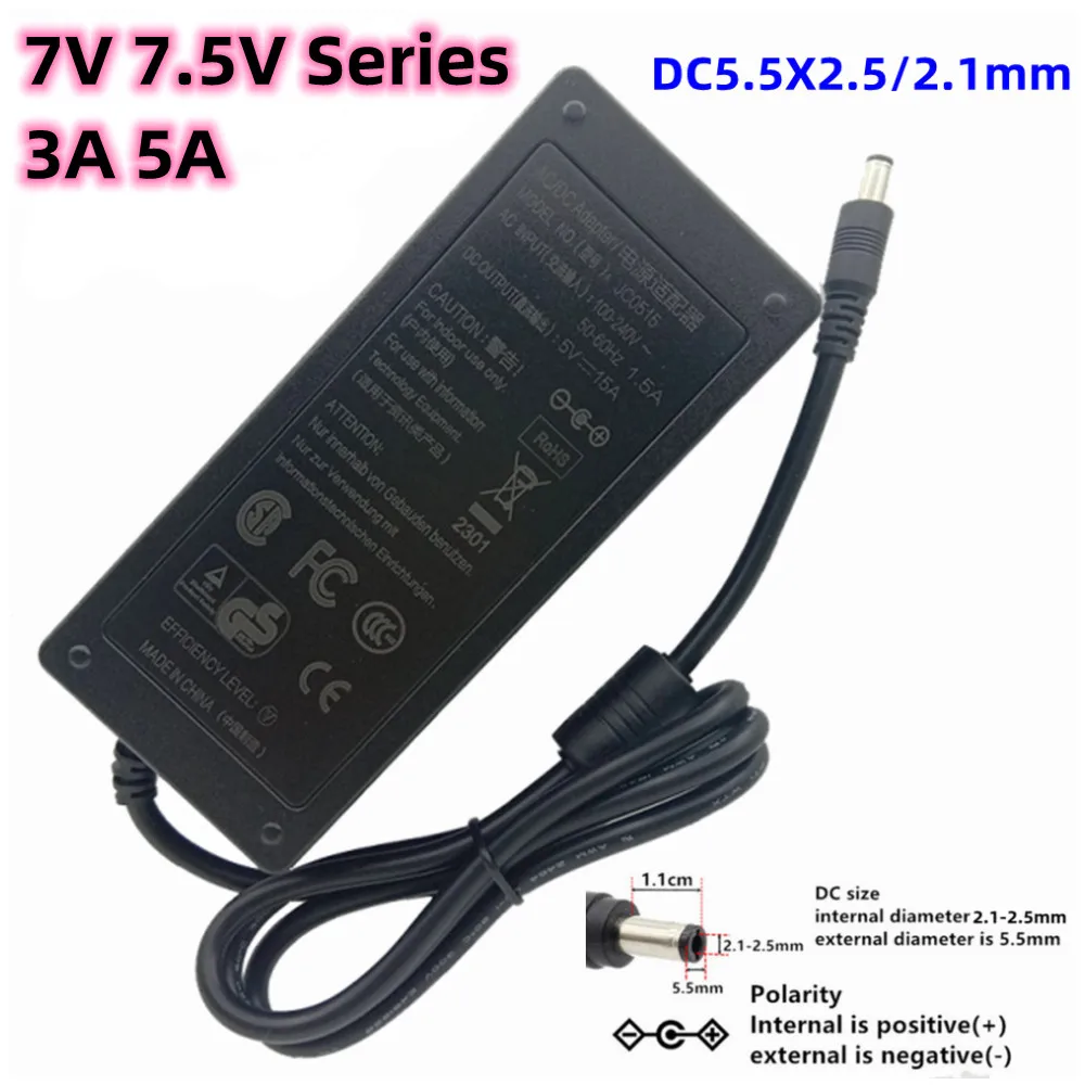 Adaptador de Alimentação Acdc 7v 3a 5a 7.5v 3a 5a Modo de Comutação Conversor de Corrente Elétrica Principal