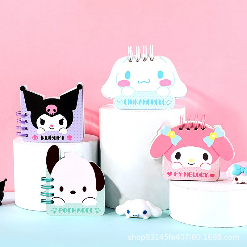 

Новинка кавайная Sanrio Cinnamoroll Kuromi моя мелодия почтовая мультяшная милая маленькая книжка в форме спирали студенческий блокнот дневник книжка