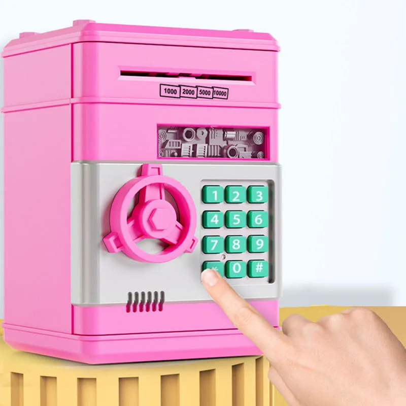 Creative Automatic Money-rolling Piggy Bank Password Safe Mini Saving Money Box Children Fall-proof Piggy Bank Birthday Gift 4
