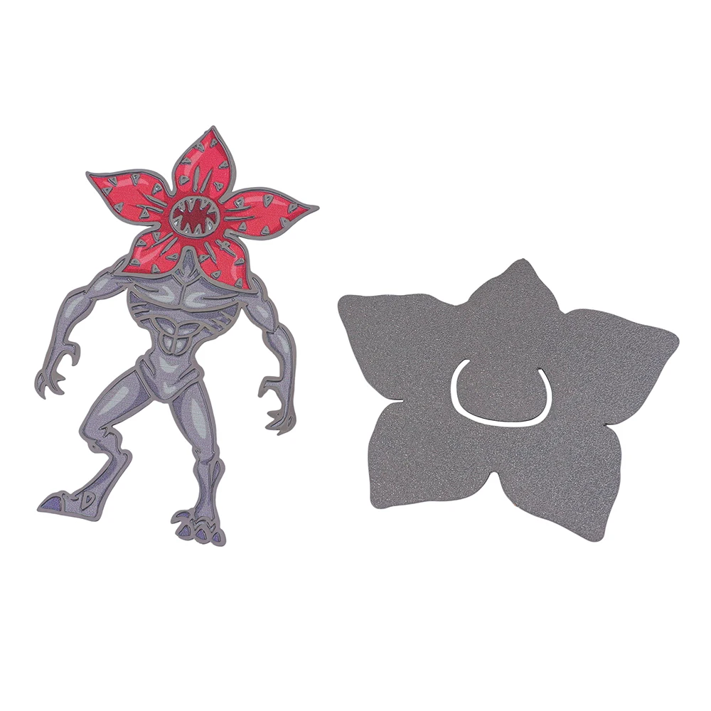 Demogorgon&Flower shaped Horror Gothic Metal Bookmarks Book Clips for Science Fiction Fans