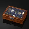 Direct Selling Solid Wood Can Store 10 Watches Storage Box Bracelet Simple Retro Dust Proof With Cover Organization Bins 3