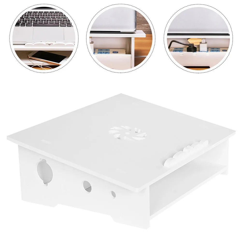 노트북 스탠드 화이트 S 휴대용 미끄럼 방지 쿨링 패드 가정 사무실 학교용 컴퓨터 지지대 노트북 홀더 높이 조절 가능