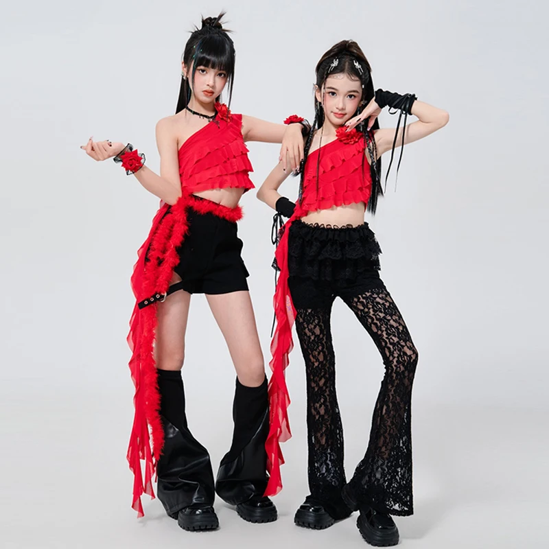 Hip Hop Dance Costume Children K POP Performance Outfit Kid