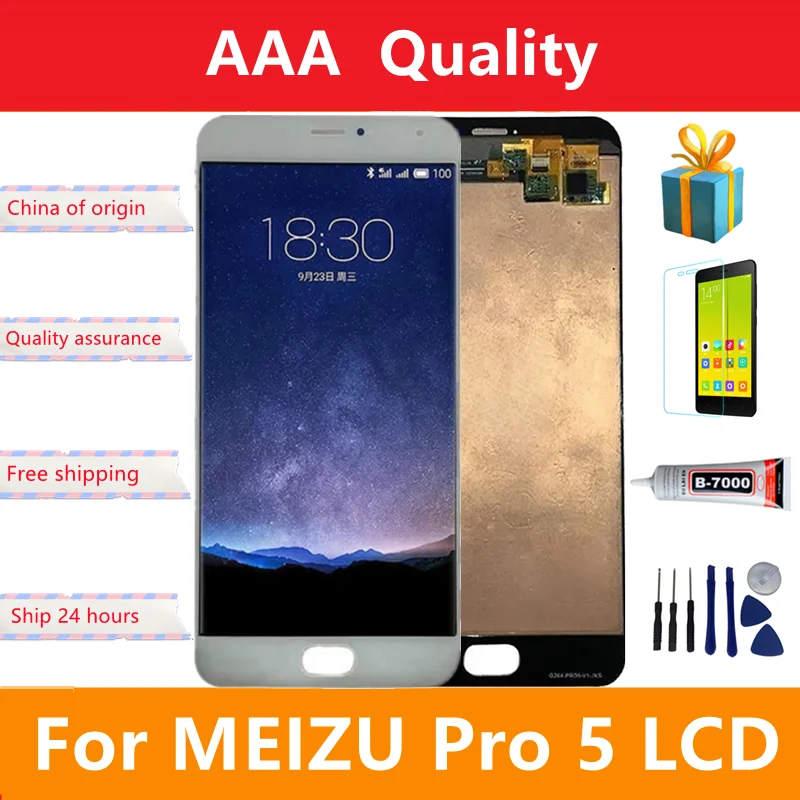 

5,7 "Оригинальный ЖК-дисплей для MEIZU Pro 5, детали для замены ЖК-экрана с рамкой для MEIZU Pro5