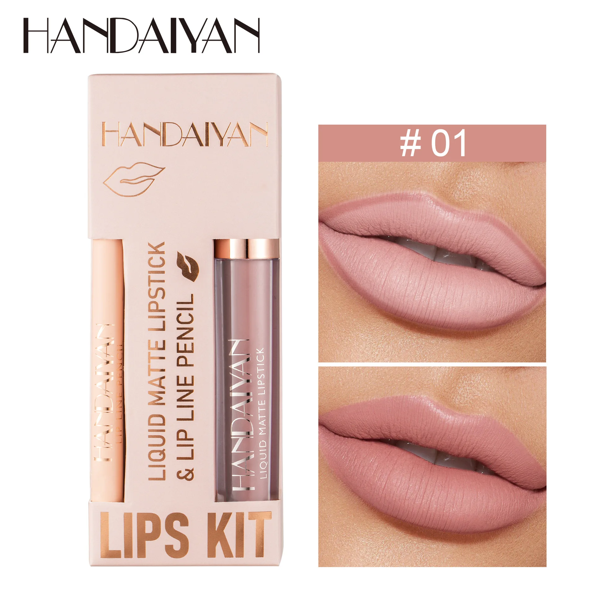 Handa iyan Lip Liner Lip gloss Set wasserdicht matt flüssig Lippenstift Bleistift sexy rot langlebige Lip liner Make-up Kosmetik