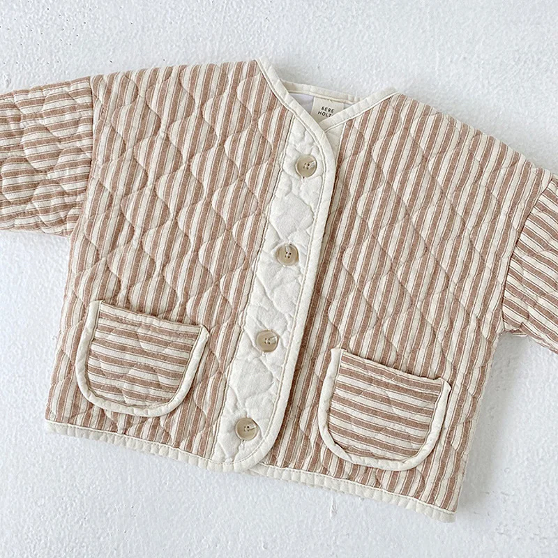 New Autumn Baby Boy Coats And Jackets Toddler Children Tops Retro Rhombus Wave Pattern Kids Jacket Coat Girls Outwear 0-3Y kids clothes baby jacket