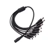 Free shipping 5.5 x 2.1mm 1 Female to 4 8 Male DC Power Splitter Plug Cable Adapter 12V For CCTV security Camera Accessories 3