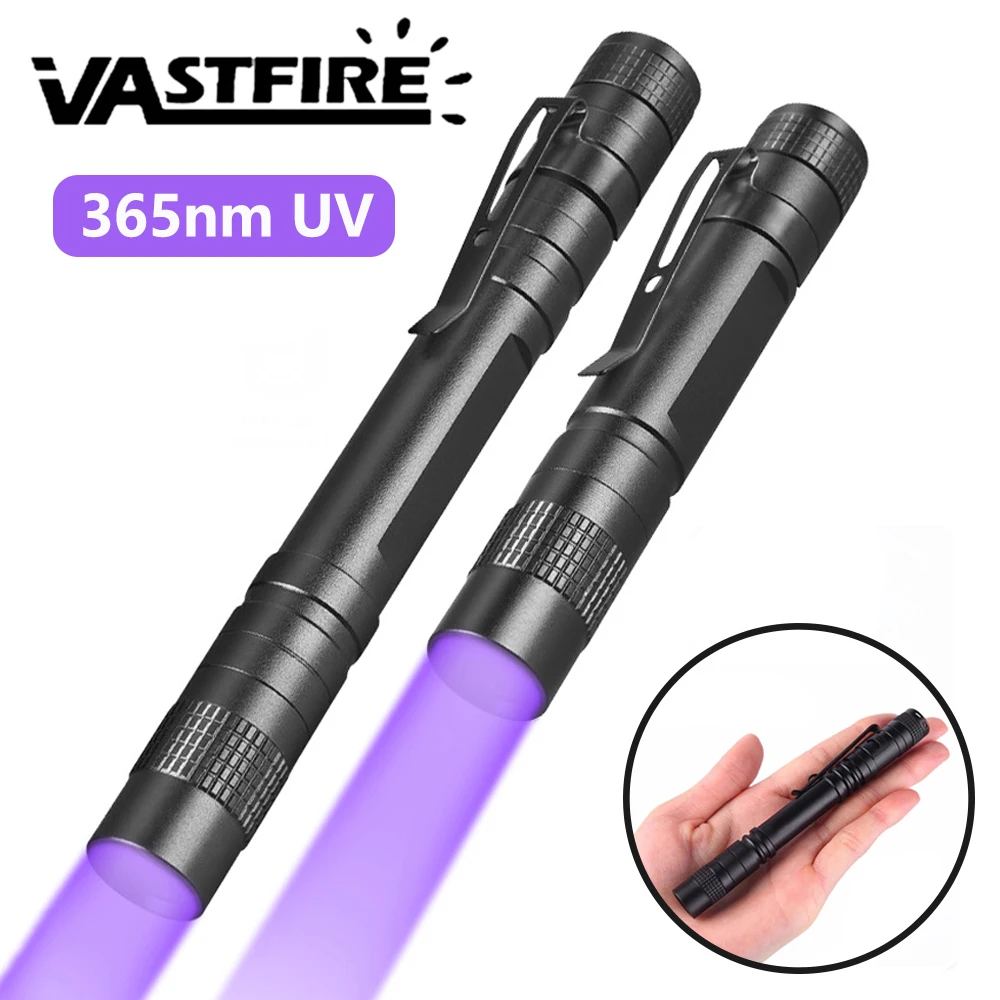 

Mini UV Flashlight 365/395nm Black Light LED UV Flashlight Handheld Ultraviolet Flashlight Portable Detector Torch Light for Pet