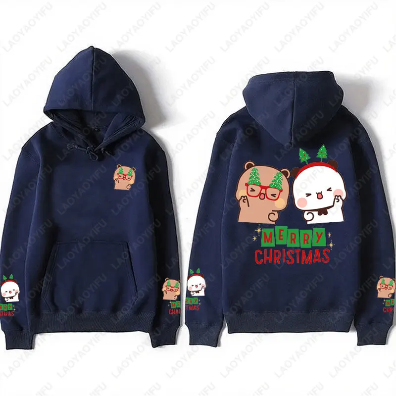 Kawaii Panda Bear Christmas Graphic Unisex Hoodie - Couples Gift Sweatshirt