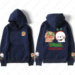 Kawaii Panda Bear Christmas Graphic Unisex Hoodie - Couples Gift Sweatshirt - S (WU - dark blue - BUBU)