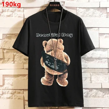 T-shirt a maniche corte girocollo casual oversize taglie forti stampa divertente estate 10XL 11XL 12XL graphic tees uomo streetwear 1
