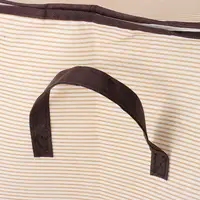Gift Stripe Quilt Storage Bag with Handles Dust-proof Closet Organizer Foldable Clothes Storage Bins 2