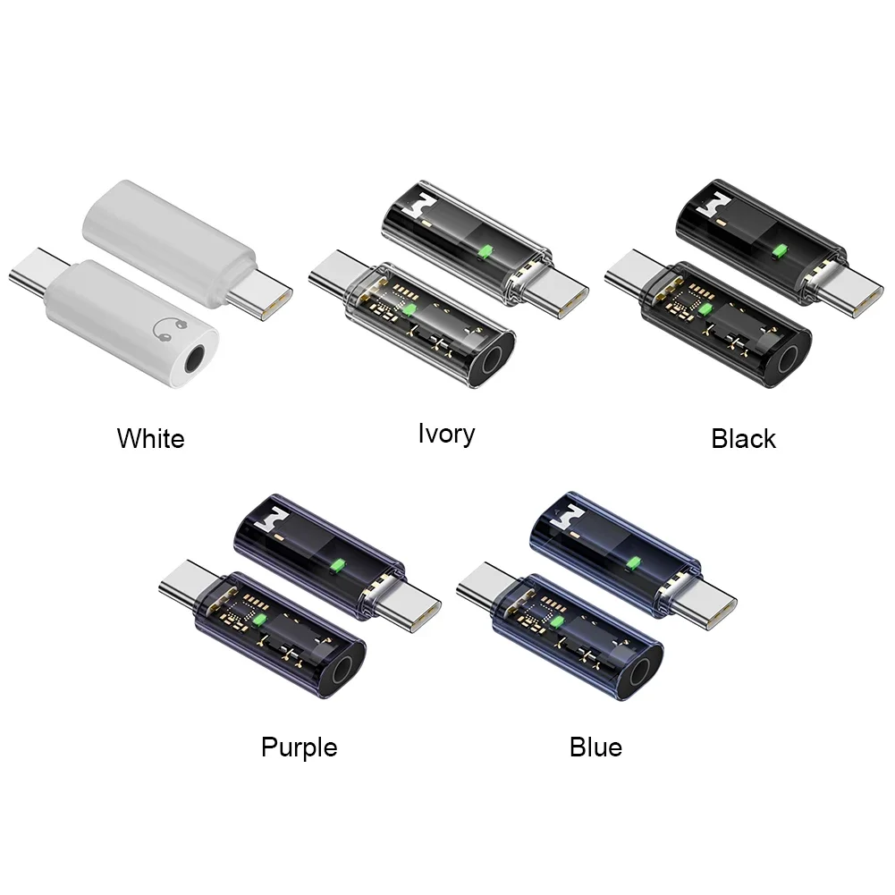 Type C To 3.5mm Audio Adapter USB Type C To 3.5mm Aux Adapter Earphone AUX Adapter for iPhone 15 Samsung Galaxy S24 S23 Ultra
