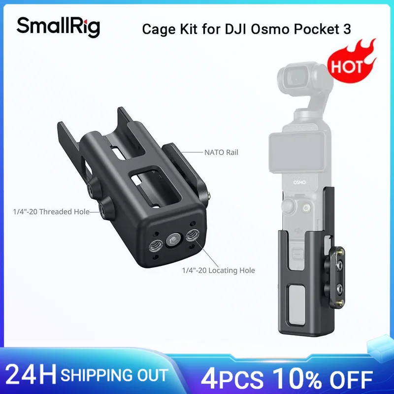 SmallRig Cage Kit for DJI Osmo Pocket 3, Half Cage Used With the