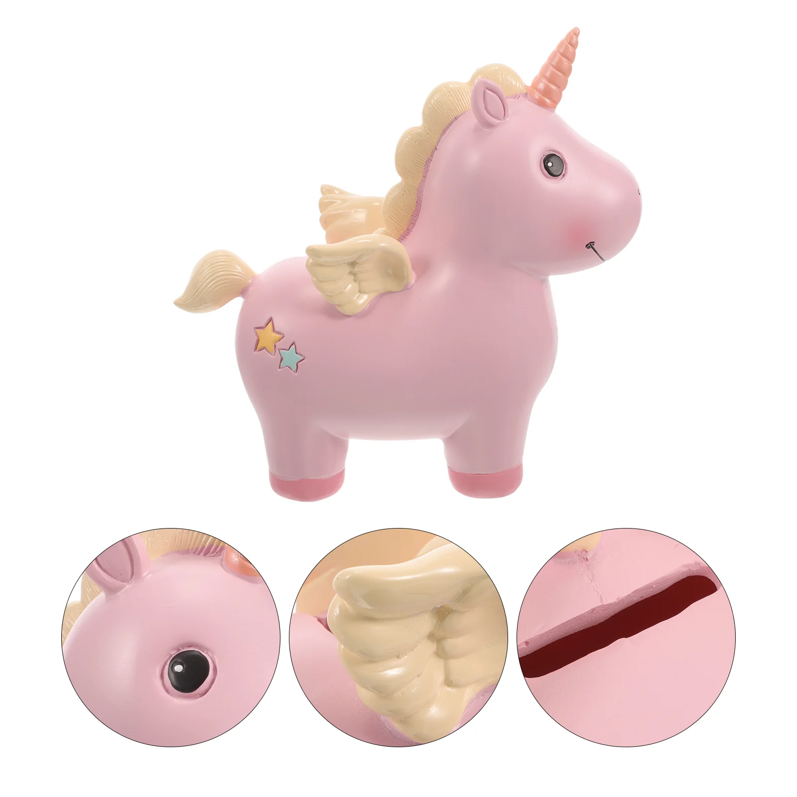 

ToddMomy Rainbow Unicorn Piggy Bank Girls Resin Unicorn Piggy Bank Toy Kid Money Banks Coin Banks Unicorn Gifts