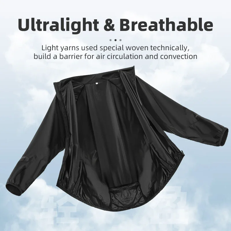 ROCKBROS Summer Sun Protection Jacket Breathable Cycling Jacket Outdoor Hiking Fishing Sports Clothing Men Women Sportswear Sport Jacket