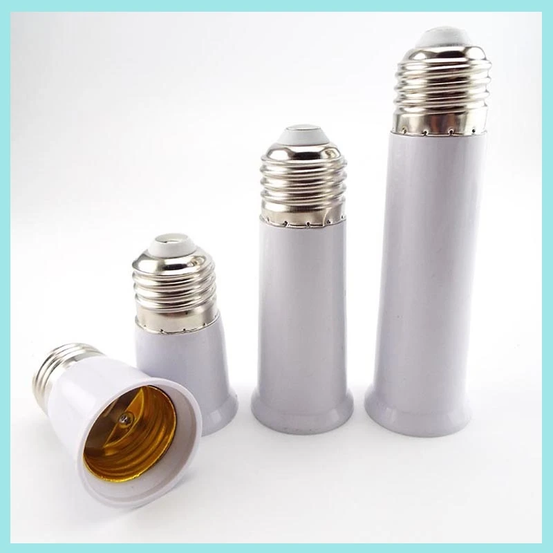2pcs 65mm 95mm Bulb Adapter E27 to E27 Extender LED Lamp Light Base Socket Extension Converter Connector CFL Light Bulb Adapter