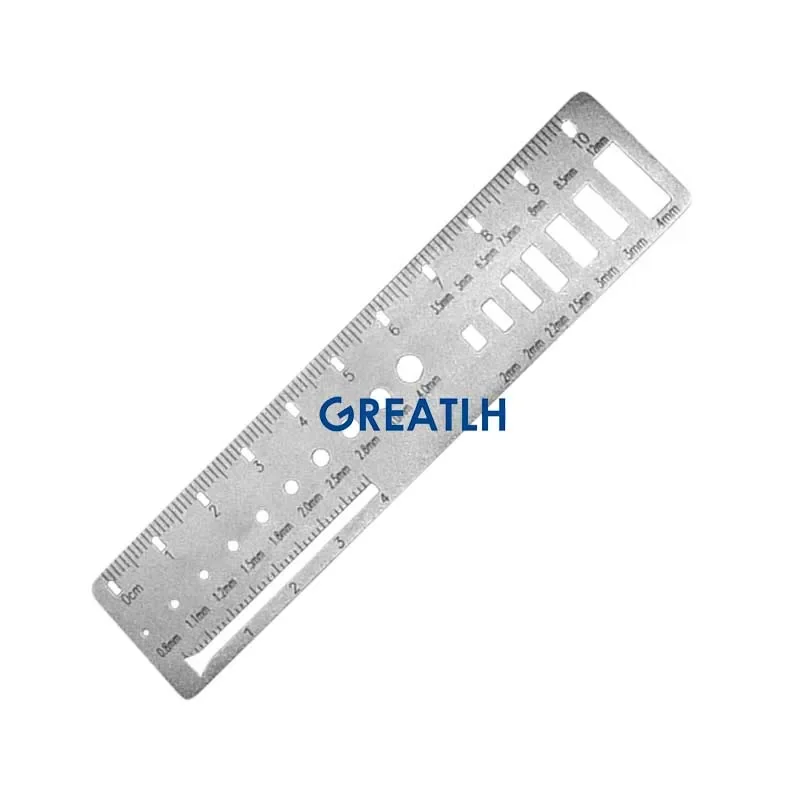 Orthopedic Measuring Ruler Kirschner Wire and Bone Screw Diameter Lenght Measuring Ruler Orthopedic Surgery Instrument pet veterinary surgical instruments,orthopedic instruments,orthopedic cerclage wire,orthopedic retractor