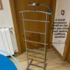 Kings Brand Furniture - Lebedev Metal Suit Valet Stand, Clothes Rack, Chrome 6