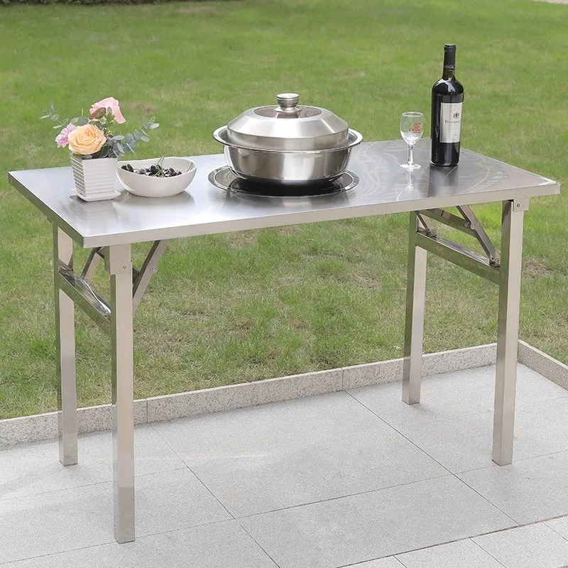 

Складной столик нержавеющей стали, продвижения стойки домочадца Таблица на открытом воздухе портативная прямоугольная