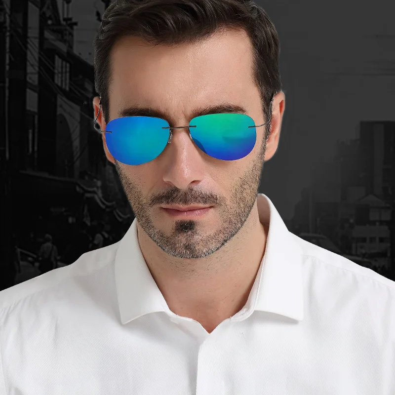 NewColorfulFramelessMensPolarizedSunglassesCyclingGlassesLarge