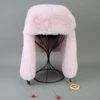 2025 Winter Russian Man Woman White Skin False Rex Rabbit Fur Hats Luxury False Rex Rabbit Fur Cap Unisex False Fur Bomber Hat 4