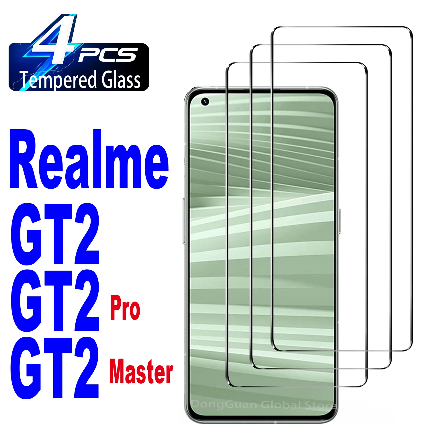 

2/4 шт. закаленное стекло для Realme GT2 Explorer Master GT2-Pro Защитная пленка для экрана
