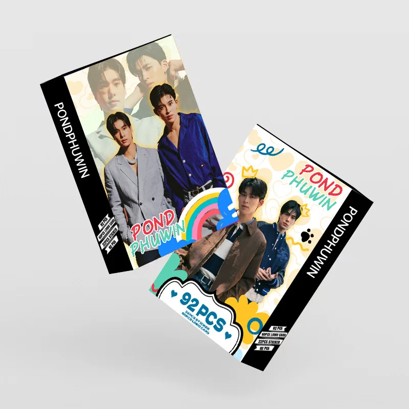 92Pcs/Set Thailand Stars PondPhuwin Laser Lomo Card Pond&Phuwin