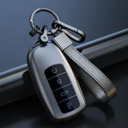 Enhanced Car Key Case Cover - Premium Protector Fob (A grey keychain)