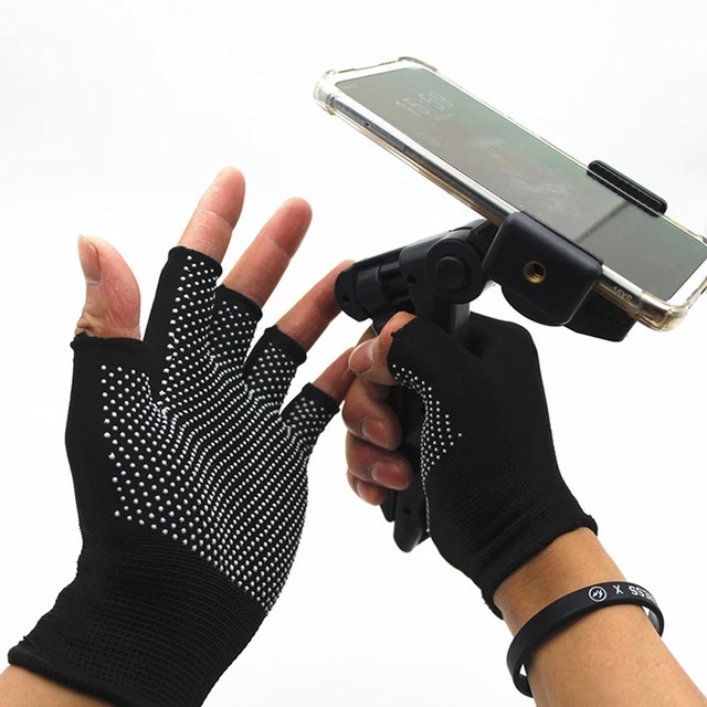 Half Finger Breathable Riding Cycling MTB Hiking Fitness Knitted Antiskid Gloves 3