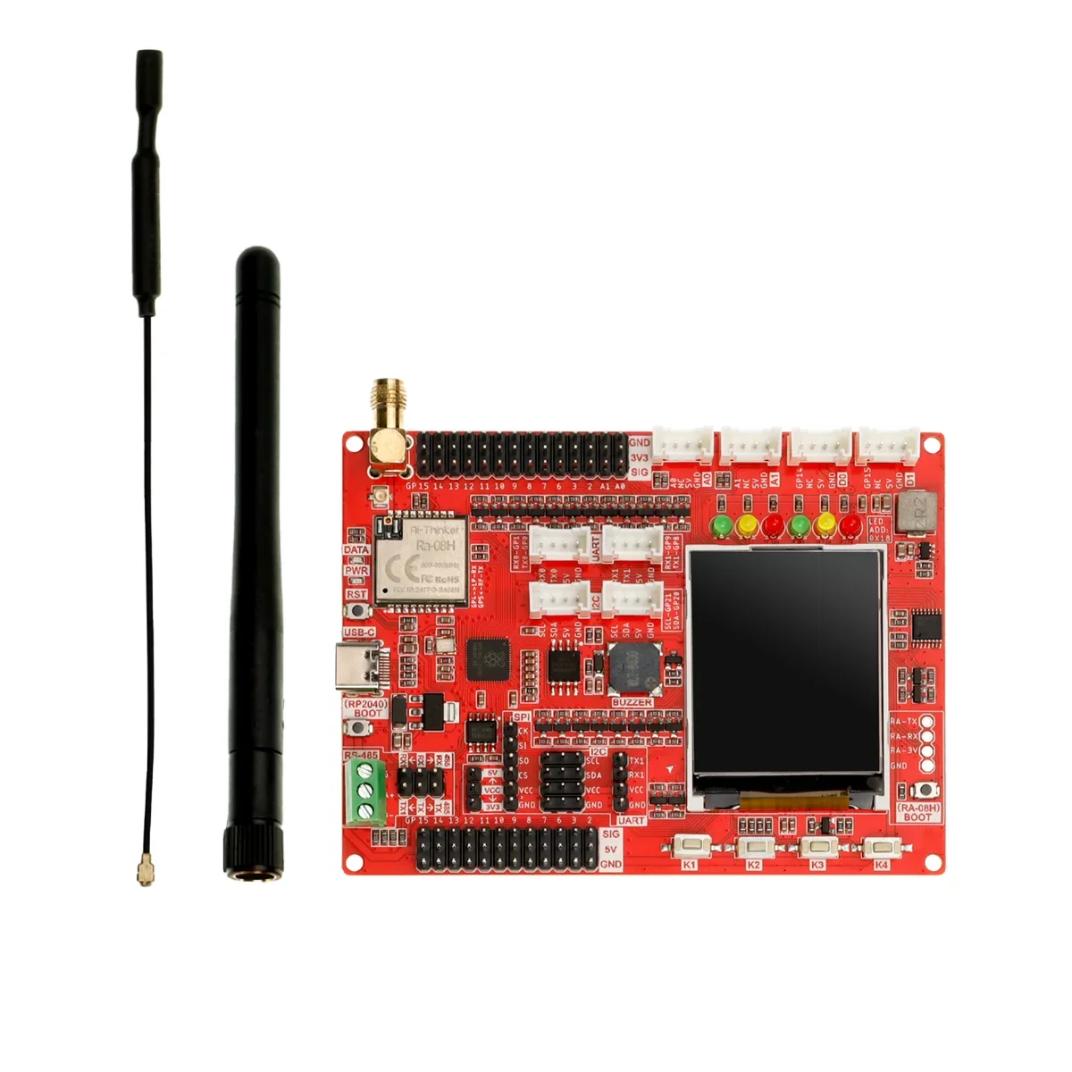 Lorawan Ra08h Development Board Integrado Rp2040 com 1.8 Lcd para Comunicação de Longo Alcance 868mhz 915mhz Spi Iic Uart 5vio - Imagem 5