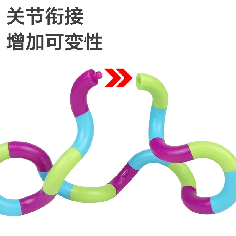 Rainbow Circle Rope Tangle Rope Twist Fidget Toy Sensory Autism Therapy Jouet Anti Stress For Kid Adult ADHD Toy 5Pcs fidget toy sensory fidget toy anti stress toy