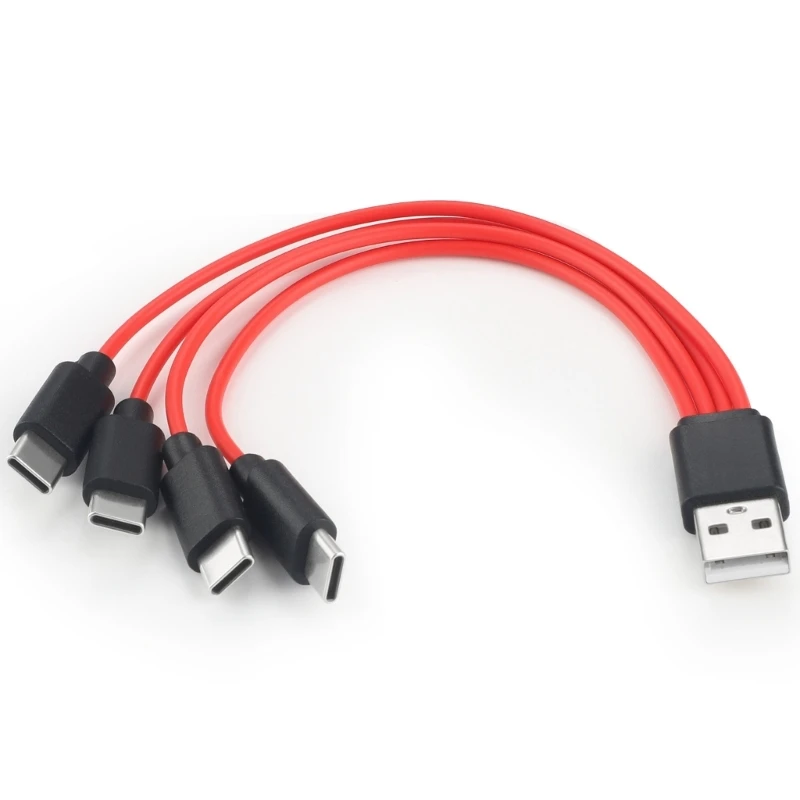 Charging cable Usb charging cable 4 in 1 Convert Type-C USB Splitter Cable 4 Port Fast-Charging Adapter for Hard Drive Disk Phone Charger Cord Connector