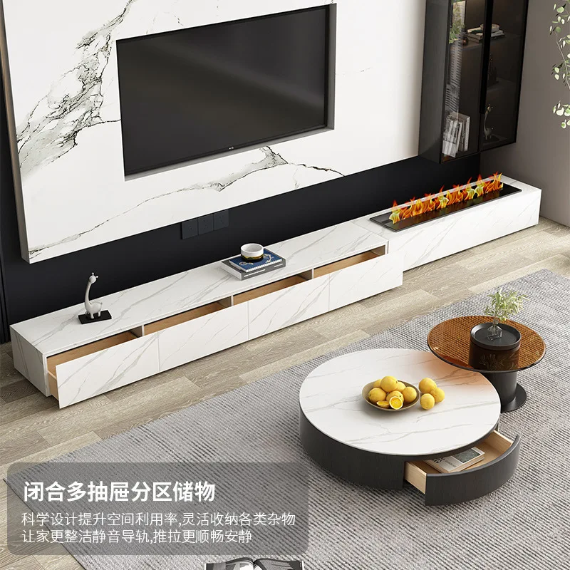Fireplace Tv Stand Modern Entertainment Wood Monitor Consoles Table Storage Tv Stands Universal Casa Arredo Theater Furniture