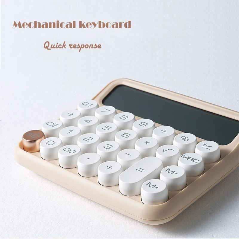 Aesthetic Desktop Calculator with Large LCD Display and Big Sensitive Buttons - Candy Color Design, 12-Digit
