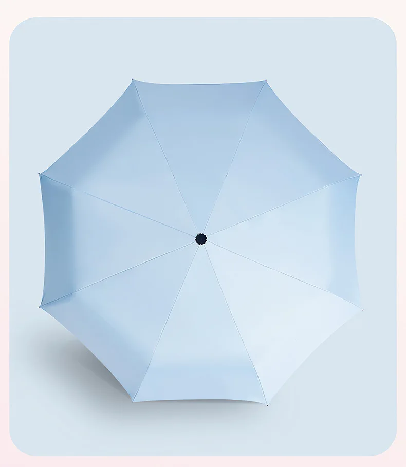 Three-fold Folding Umbrellas Sunny and Rainy Umbrellas Portable Small Fresh Women's Sunscreen UV Protection Umbrella