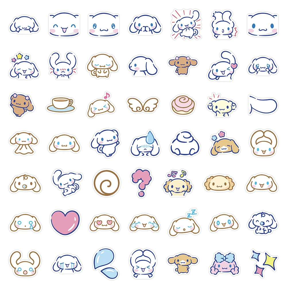 60PCS Cute Cinnamon Roll Sticker Sanrio Graffiti Sticker Kawaii Anime  Manual Material Mobile Phone Case Luggage Decoration - AliExpress