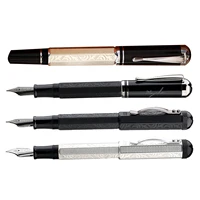 MAJOHN P138 Classical Plated Fountain Pen Piston inking Octahedral Etching Pattern EF/F/M/Flat No.6 Nib school office supplies 2