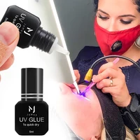 UV Eyelash Glue Waterproof Cosmetic Glue Eyelash Extension Products Dry Quickly 1 Second Lasting 100 Days UV Glue 5ml for Lash 1