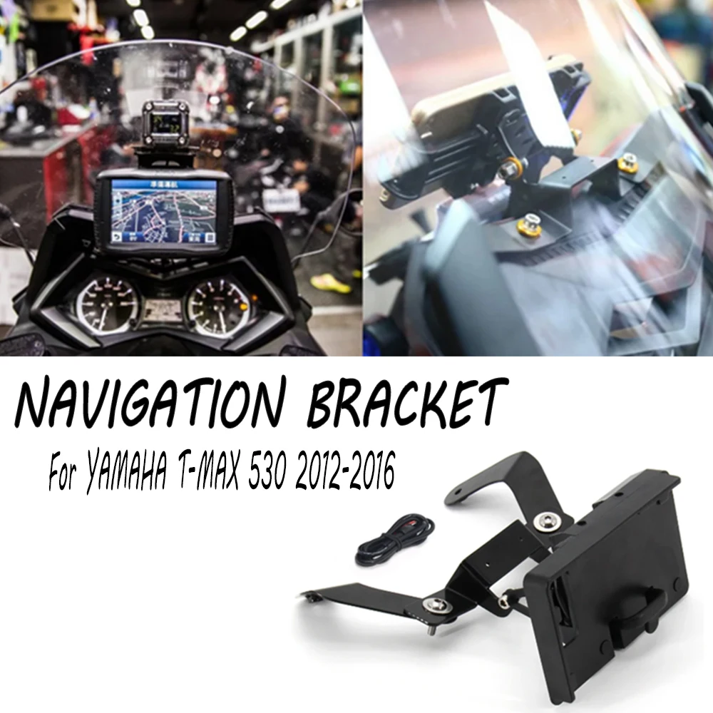 

Подходит для Yamaha TMAX T-MAX 530 2012-2016 2015 2013, держатель Windscrun, установка, держатель для смартфона GPS