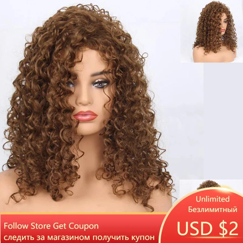 Synthetic Ginger Color Wig Long Curly Wigs for Women Soft Thick Wig Deep Wave Afro Female Hair Costume Party synthetic wig