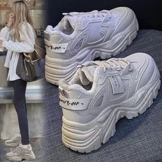 

Woman's Ankle Snow Sneakers Female Fashion PU Plush Winte Platform Shoes for Women WarmBooties Sports Cotton Chunky Padded Flats