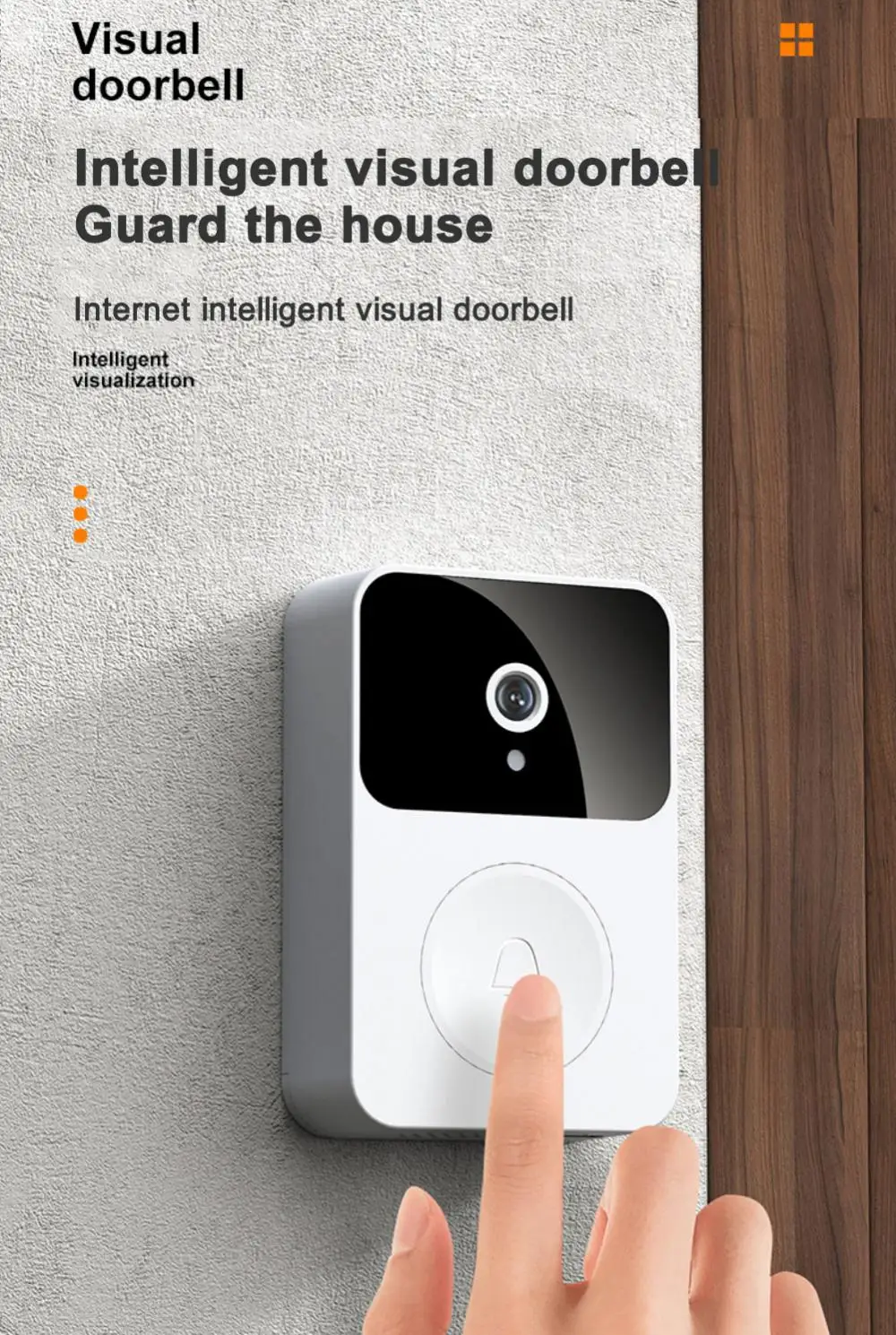 WiFi Visual Doorbell 1080P HD Video Door Bell Camera Wireless Intercom Phone Remote Control Night Vision Doorbell Home Security door video intercom