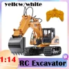 Huina 1535 1/14 Rc Excavator Remote Control  Truck Toy Excavator with Lights RC Trucks Tractor Model Engineering Car Toys Boys 1