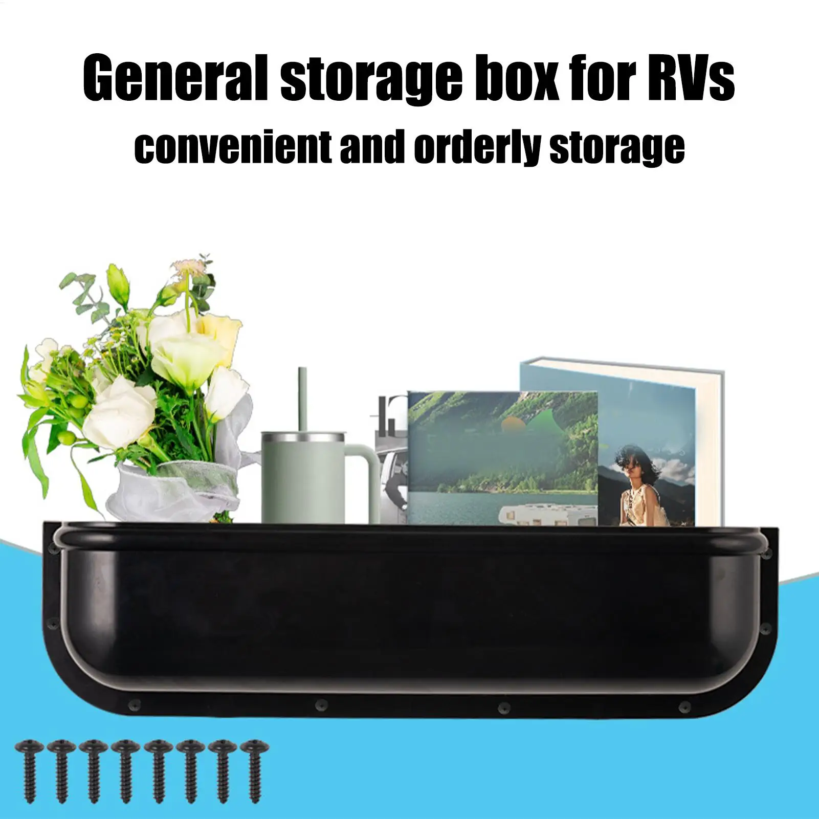 RV Door Organizer Caravan Trailer Door Organizer Box Waterproof Car Accessories Large Capacity Holder Rack for Vehicle Drinks
