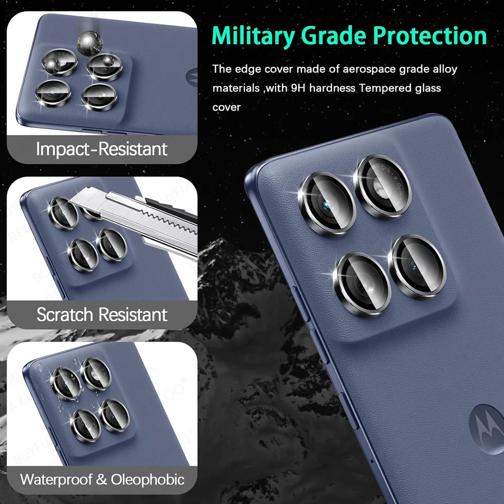 Ultra HD Metal Alloy Ring 9H Glass Camera Protector Cover